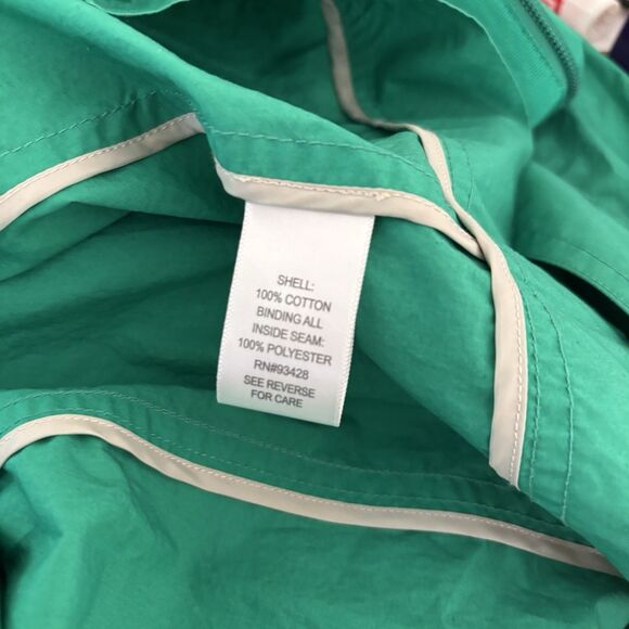 Kristin Davis Med Green Lightweight Trench Coat Style Jacket Ruffle Collar Belt - Picture 8 of 9